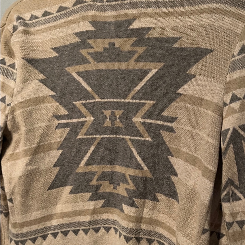 Aztec Patterned Beige Cardigan - Picture 4 of 4